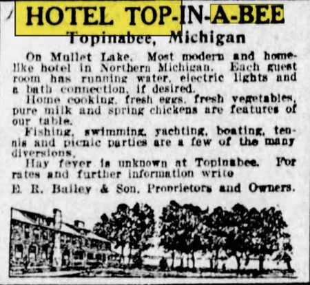 Hotel Top-In-A-Bee - May 1921 Ad (newer photo)